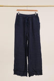 100% Linen Trousers REF. 82750: Duck Green