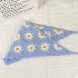 Cherry Strawberry Floral checkered Crochet Bandana -56colors: Flower16
