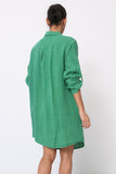 Short Dresses in 100% Linen REF. 197: Senape / Unique