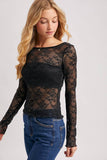 LETTUCE-EDGE SHEER MESH TWO WAY TOP: ECRU / M