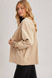 CORDUROY BUTTON DOWN BARN COAT INNER PLAID: CAMEL / M