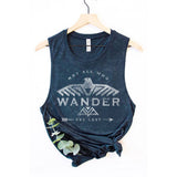 WANDER ARE ROST MINERAL GRAPHIC TANK TOP: Mineral Navy / L