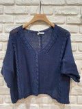 Cotton knit sweater 1916 100% LINEN: Beige
