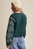 Embroidered Quilted Western Jacket LJ0260: Plum / L