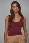 S1187N | Double Layered Seamless Top: Hyacinth / ML