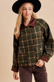 TARTAN BARN JACKET: SEPIA / M