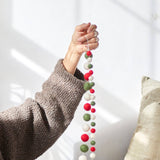 TARUTSHA Boho Felt Ball Pompom Garlands 200cm: 2.5cm / Autumn