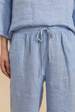 100% Linen Trousers REF. 82750: Duck Green