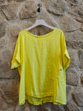 REF 83773  100% LINEN   SIDE TIE BLOUSE: Beis