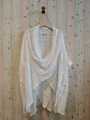 REF 83591 OVERSIZE BLOUSE 100% LINEN: CAMEL