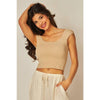 Solid Seamless Deep Scoop Back Tank Top: BLACK / SM