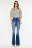 OPEN PACK  PIECING DETAIL FLARE JEANS-KC2512M: MEDIUM / 11/29