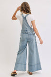 DENIM OVERALL WIDE-LEG JUMPSUIT : DENIM BLUE / Contemporary / L