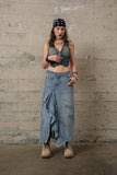 DENIM VEST S10471: DARK DENIM / MEDIUM\