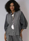 100% Linen Shirt REF. 9230: Charcoal Grey