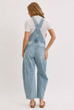 BARREL-LEG DENIM JUMPSUIT : WASHED DENIM / Contemporary / M