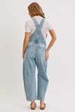 BARREL-LEG DENIM JUMPSUIT : WASHED DENIM / Contemporary / S