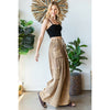 WASHED 3D POCKET SLOUCHY WIDE LEG PANTS: SLATE / S-M-L(2-2-2)