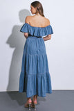 A washed lightweight denim dress - ID20581: MEDIUM INDIGO / Contemporary / M