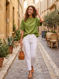 3408 LINEN BLOUSE: ANTHRACITE