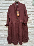 Jacket 62411 100% linen made in Italy: Rouille