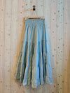 REF 80212 100% LINEN SKIRT: SOFT BLUE