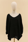 Blouse in 50% linen and 50% cotton REF. 4652: White