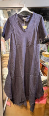 100% Linen Dress REF. 3647: Khaki