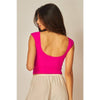 Solid Seamless Deep Scoop Back Tank Top: SEAGRASS GREEN / SM