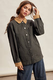 Contrast Collar Utility Barn Jacket LJ0271: Mauve / Contemporary / XL