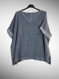Linen cotton blend t-shirt 10% LINEN 90% COTTON 6763: Tabacco