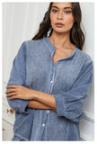 100% Linen Shirt REF. 9230: Khaki