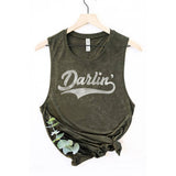 DARLIN GRAPHIC TANK TOP: MINERAL VINTAGE BLUE / S-M-L-XL(1-2-2-1)