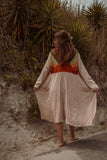 Sun Ray Cardigan, Cotton Earthy Hippie Boho Style Duster: Earthy / Large