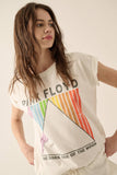 Pink Floyd Dark Side of the Moon Graphic Tee: Ivory / M