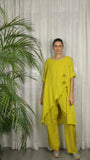 REF 17351 100% LINEN SET: KHAKI