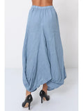 Skirt in 100% linen REF. 7199: Wasabi / Unique