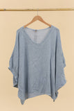 Blouse in 50% linen and 50% cotton REF. 4652: White