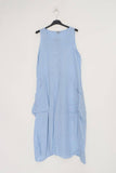 Sleeveless long dress REF. 8466: Khaki