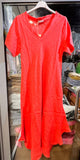 100% Linen Dress REF. 3647: Khaki