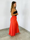 REF 30201 WIDE LEG LINEN PANTS 100%: CAMEL