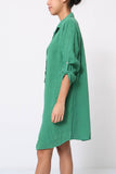 Short Dresses in 100% Linen REF. 197: Senape / Unique