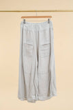 100% linen trousers REF.30235: Light Grey / Unique