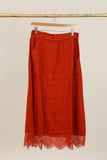 Linen Skirt REF. 80126: Wasabi