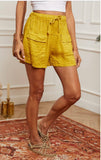 Short in 100% Linen REF. 8570: Khaki