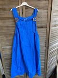 DRESS 72319 100% LINEN: KAKI