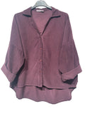 48902 FINE-WALE CORDUROY SHIRT: CAMEL