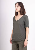 69461 BASIC COTTON TSHIRT: CAMEL
