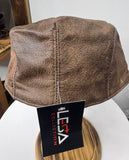 Leather  IVY cap  Newsboy Gatsby Cabbies Flat Drive Unisex: S