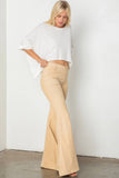 Corduroy flare pants with pockets: CHARCOAL / L